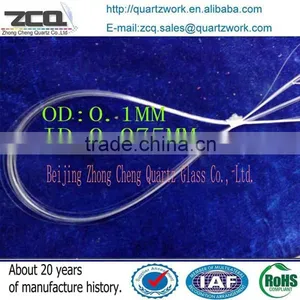 OD=0.1mm ID=0.075mm Mini Quartz Glass Tube For Sale thumbnail-1