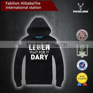 Fashion Loose Kangaroo Pocket Custom Wholesale for Bright Letters Printed Hoodies thumbnail-3