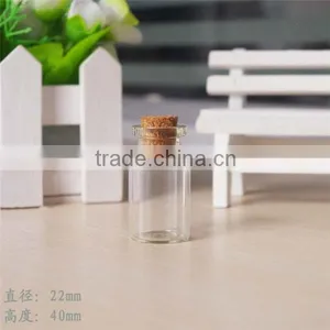 22mm Diameter Clear Glass Bottles With Cork thumbnail-2