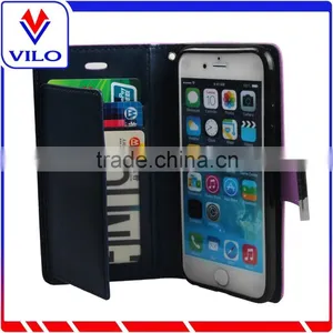 High Quality Ultra Slim Fashion Design PU Leather Wallet Case Cover For IPhone 6 thumbnail-2