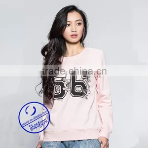 Custom Womens Printed Pullover Casual Fleece Sweatshirts Wholesale Clothing thumbnail-2