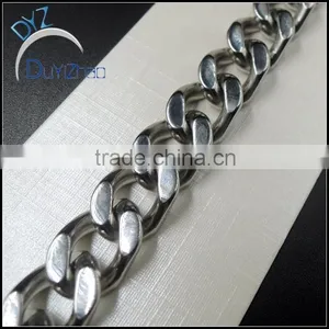 Stainless Steel Men's Hip Hop Gold Plated Cuban Chain Bracelets thumbnail-3