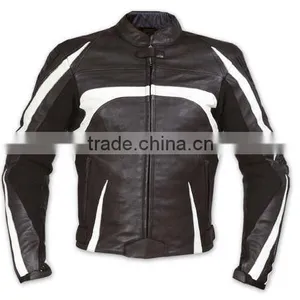 Cowhide Leather Motorbike Racing Jacket thumbnail-1