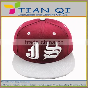 Off- White Visor Deep Red 3D Embroidery 6 Panel Custom Made Hats thumbnail-1