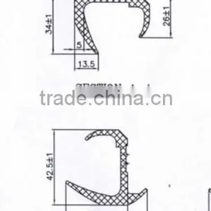 Container Door Gasket Seal C Pattern Strip Rubber Fitting Waterproof Wholesale Manufacturer thumbnail-2