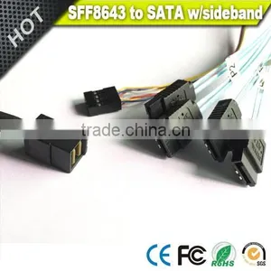 Vision Mini SAS SFF-8643 to SATA 7pin With Sideband SGPIO Cable thumbnail-5