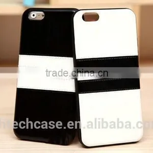 Stripe Pattern TPU Back Cover PU Leather Case for IPhone 6 Plus 5.5 Inch thumbnail-2