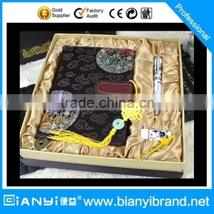2016 pu Pvc Leather Notebook Agenda and Pen Gift Set thumbnail-1