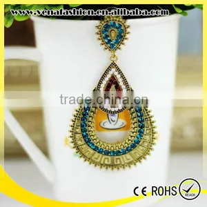 Yiwu Antique Hanging Bali Dubai Gold Jewelry Earring thumbnail-5