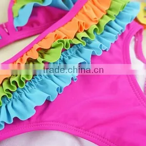 2016 2X Kid Girl Beachwear Bikini Chlidren Bowknot Swimwear Children Sling Bikini Swimsuit thumbnail-4