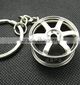 AUTO PARTS KEYCHAINS, WHEEL RIM KEYRING, WHEEL HUB KEYRING thumbnail-1