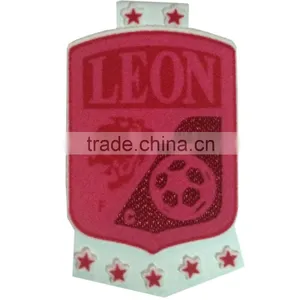 Factory Direct Soccer Patches 3d Flock Type Label Patch Football Badges Garment Usage Flock Patches thumbnail-1