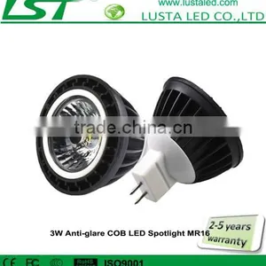3W MR16 Anti-glare COB LED Spotlight, Replace 35W Halogen, 180-220lm, 3 Years Warranty thumbnail-1