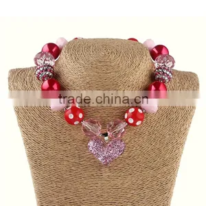 Fashion Children Coral Beads Necklace Jewelry Set Baby Girls Big Bow Styles African Beads Jewelry Sets thumbnail-6