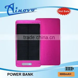Factory Price High Conversion Rate Utralthin Metal Case 3000ma Monocrystalline Silicon Portable Mobile Battery Bank thumbnail-1
