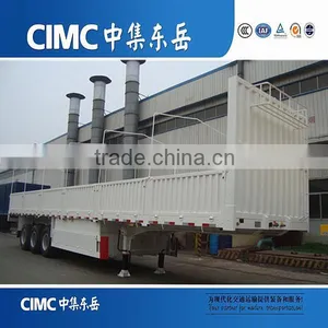 CIMC 3 Axle Side Wall Cargo Truck Trailer With Side Boards thumbnail-6