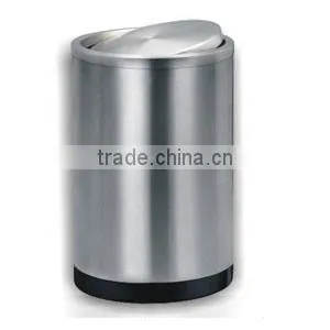 2015 Hot Sale Kinphon Stainless Steel Waste Bin(round Single Wall With Lid) thumbnail-1