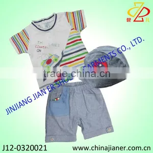Wholesale Boy Summer 3 Pcs Set Fashion Design Kids Clothing thumbnail-3