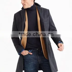 Fashionable Design Notch Lapel Custom Made Mens Long Coat thumbnail-2