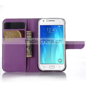 Hot Selling Ultra Thin Lichee PU Leather Case Wallet Folio Flip Cover for Samsung GALAXY J1 ACE thumbnail-6