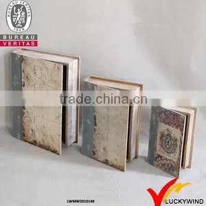 Rustic Vintage Handcraft Decorative Wooden Book Like Boxes thumbnail-1