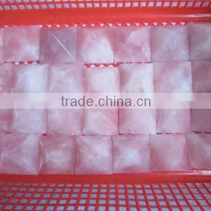 Natural Rock Pink Quartz Cut Crystal Pyramid thumbnail-6
