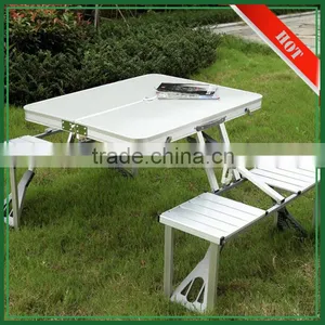 Wholesale Aluminum Outdoor Dinner Portable Camping Folding 4 Chairs Table Set thumbnail-1