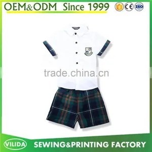 England Style Kindergarten Uniform Fashion Primary School Sport Uniform Shirt With Skirt or Shorts thumbnail-6