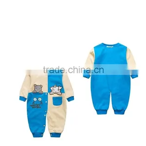 2015 China Warm Long Sleeve Cute Baby Plain Romper Wholesale thumbnail-3
