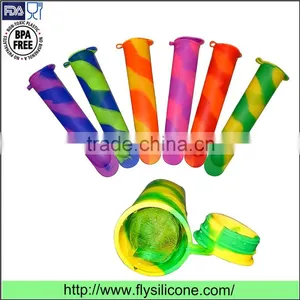 Hot Sale on Amazon Customized Logo Premium Silicone Popsicle Mold thumbnail-2