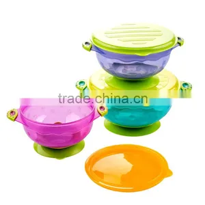 China Manufacture Colorful Non-toxic pp Baby Feeding Bowl Child Suction Dinner Bowl thumbnail-4