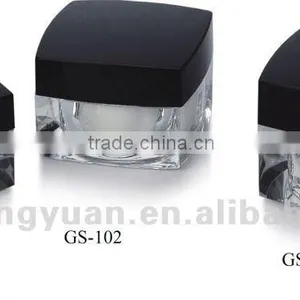 20g/30g/50g Black Square Acrylic Cosmetic Cream Jar thumbnail-1