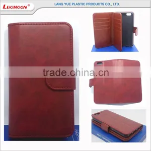 The Most Hot 5 Inch Genuine Leather Wallet Mobile Phone Case For Vivo Y31 Iphone 4 5 6 6s se thumbnail-1