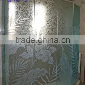 Customized Frosted Patterned Glass Fence thumbnail-1