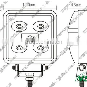 Hot Sale Led Work Lights for Truck CE Rohs Approved Mini Truck Accessories IP67 10-30V DC 15w Led Work Light thumbnail-4