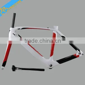 2015 Fashion Carbon Fiber Bike Frame,good DIY Carbon Road Bike Frame,white Red UD Weave Carbon Bike Frame on Sale thumbnail-1