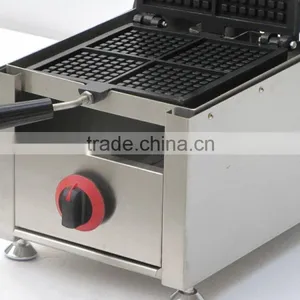 Stainless Steel Gas Style Four Slices 180 Degrees Rotated Industrial Square Gas Waffle Maker, Liege Belgian Gas Waffle Baker thumbnail-2