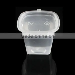 Plastic Sauce Container Square Clear Cup With Lid thumbnail-4