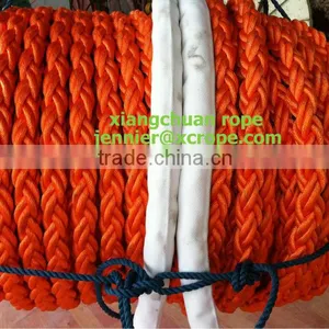 8 Strands Orange pp Rope 80mm 1.5M Splice Eyes in Both Ends thumbnail-1