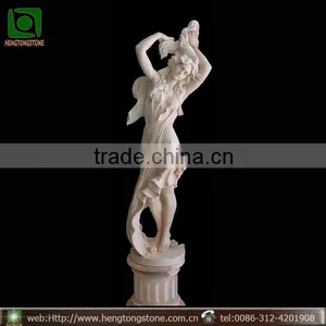 Hand Carved Marble Beautiful Dancing Girl Statue thumbnail-1