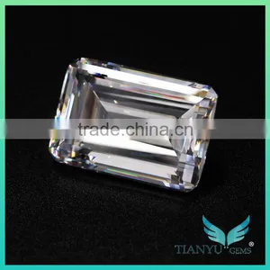 Wholesale 7*9mm 2ct Super White Colorless Emerald Cut China Synthetic Moissanite Diamond for Ring thumbnail-1
