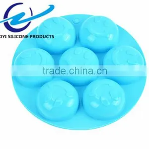 Round Smile Face Mini Cake Mold Silicone thumbnail-1