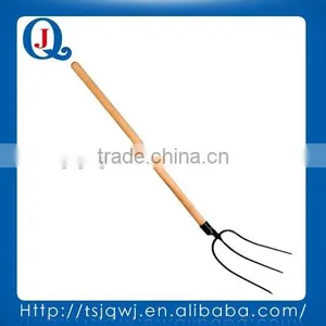 Farming Garden Tools Three Tines Steel or Wooden Handle Steel Digging Fork thumbnail-2