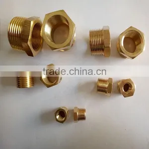 High Quality Pneumatic Brass Bushing 1/8 Female 1/4 Male Thread Reducer Brass Fitting thumbnail-2
