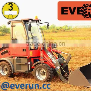 Everun Brand ER08 Hydrostatik 0.8 Tonne Mini Farm Tractor Maschine Radlader/Hoflader Mit CE/Euro 3 thumbnail-1