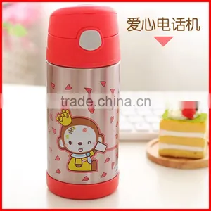 400ML Mokyo Cartoon Stainless Steel Flask for Children With Straw thumbnail-3
