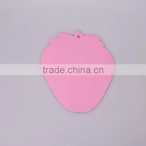 Home Used Strawberry Shaped Soft EVA Material Non-toxic Three Solid Fresh Color High Toughness High Desity Cup Coaster Board thumbnail-3