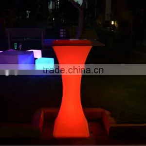 Outdoor Used Party Furniture New Led Hotel Table LED Hotel Bar Table thumbnail-6