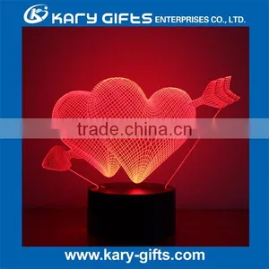 LED 3D Night Light Touch Switch Led Usb Lamp With Rechargeable Battery thumbnail-3