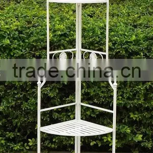 Flower Planter Metal Corner Shelf Garden Pots Plant Stand Patio Furniture Deck Porch thumbnail-1
